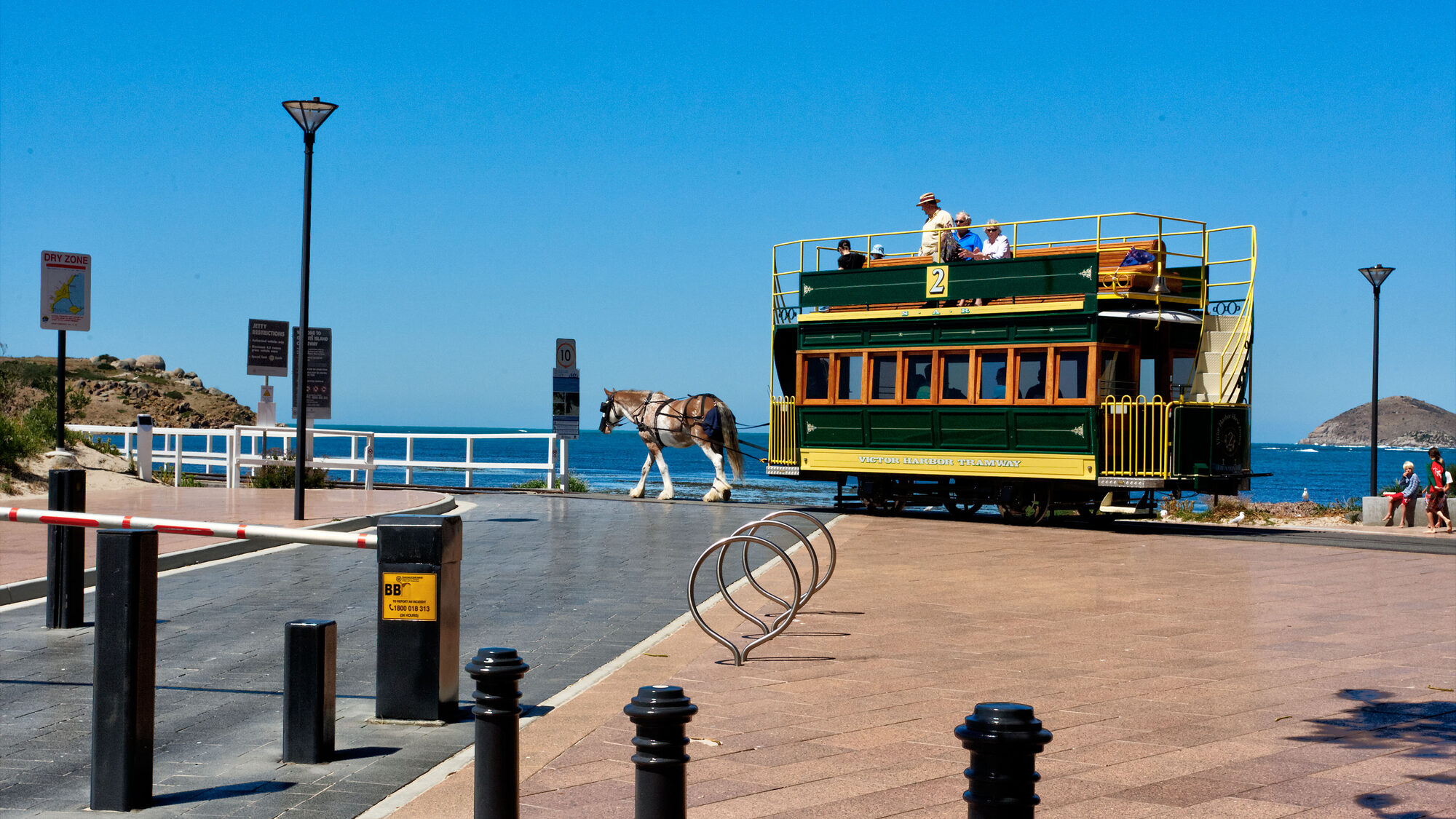 Two horsepower: the tram to Granite Island